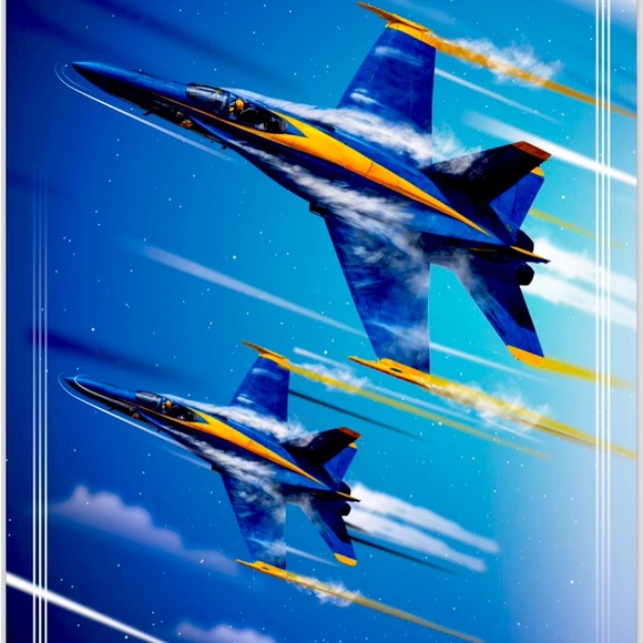 Beautiful luggage tag made from a real F-18 Blue Angel jet - by TransportTags! - Picture 3 of 6